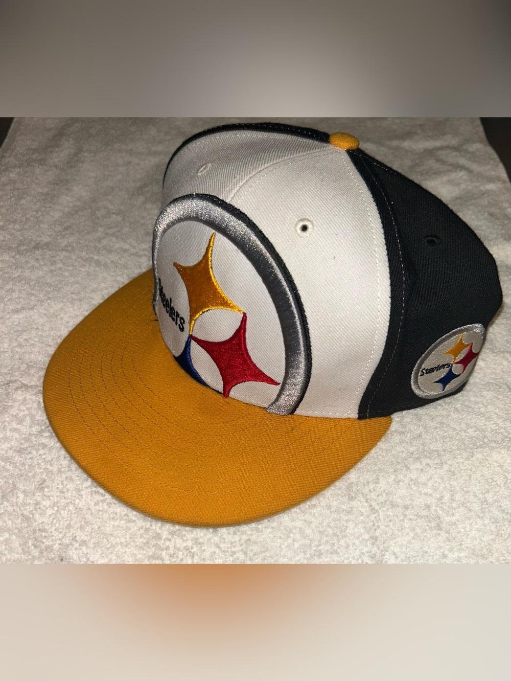 Vintage Y2K NFL Pittsburgh Steelers Team Apparel Color Block Steel Logo Snapback